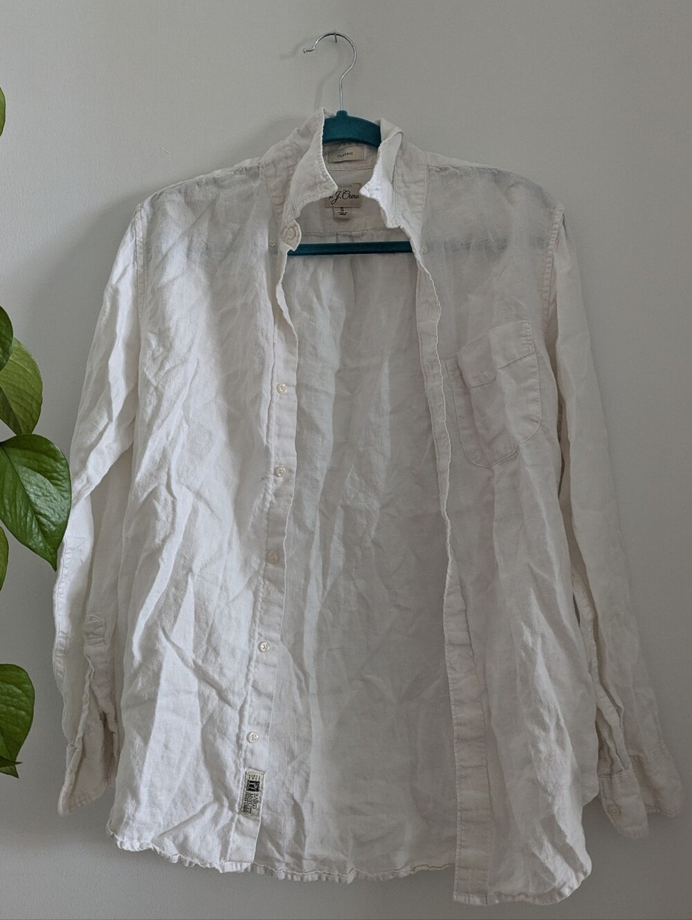 100% Linen Classic J Crew Button Down Shirt